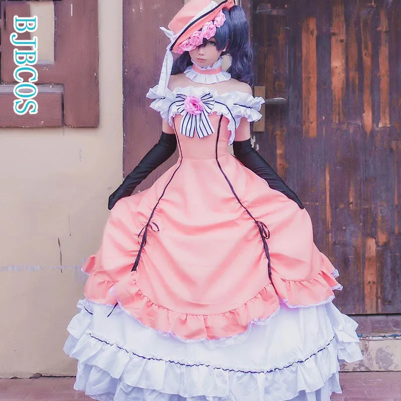 

Anime Black Butler Ciel Phantomhive Cosplay Dress Kuroshitsuji Women Lady Lolita Maid Dresses Uniform Cosplay Costumes