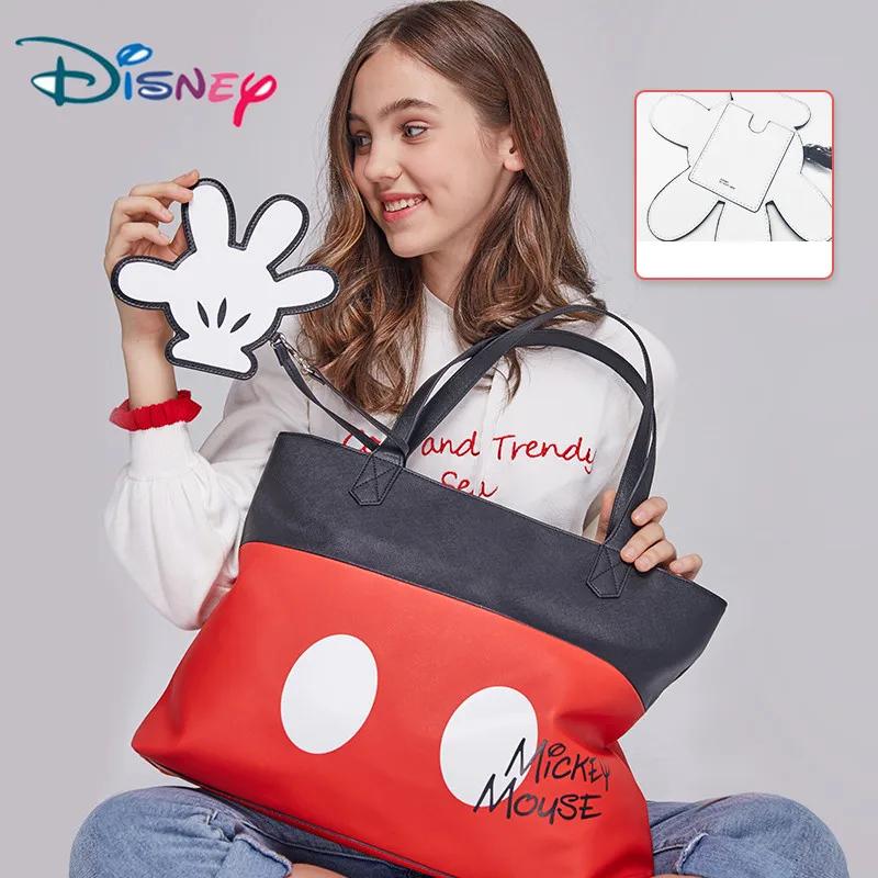 Disney Mickey Mouse Lady Canvas Bag Cartoon Shoulder Girl Handbag Women Travel Hobos High Capacity Messenger Bag Christmas Gifts