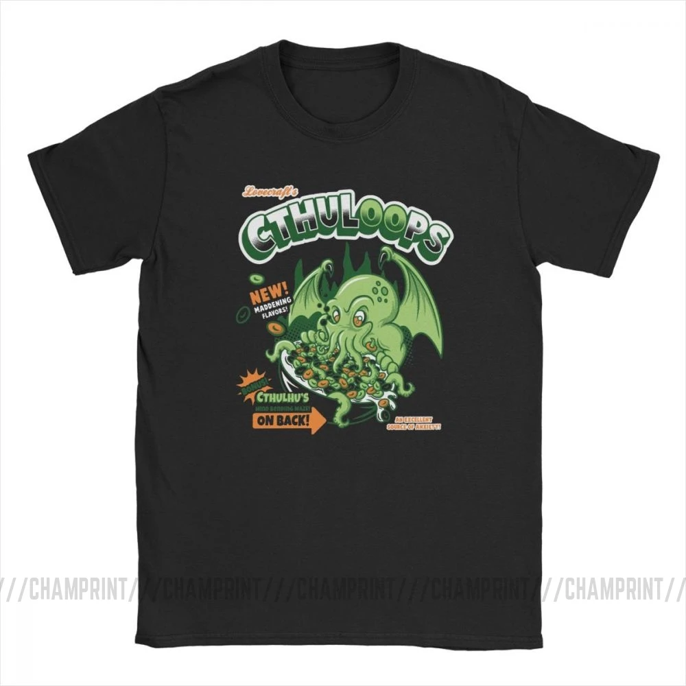 Cthuloop новые мужские футболки с запахом Lovecraft Cthulhu Mythos хлопковые топы новинка
