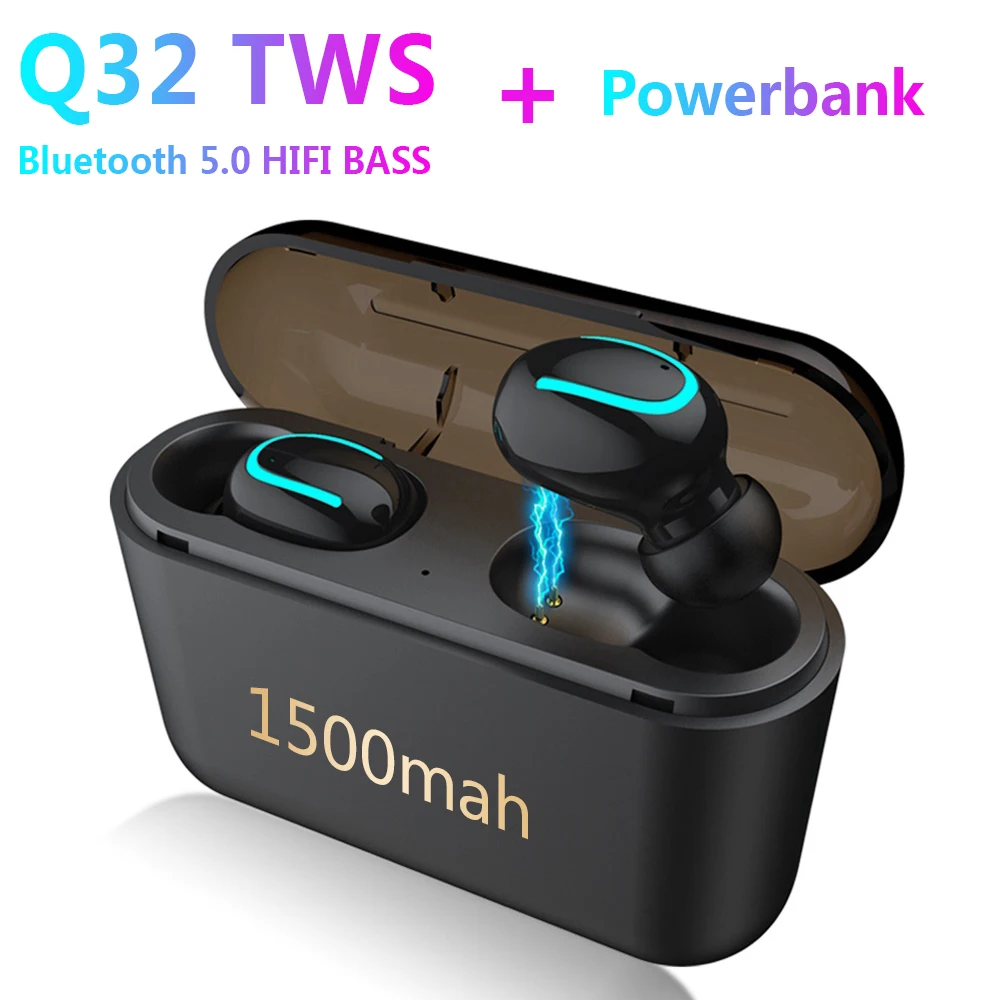Оригинальные беспроводные наушники Q32 TWS с Bluetooth 5 0 Спортивная гарнитура вкладыши