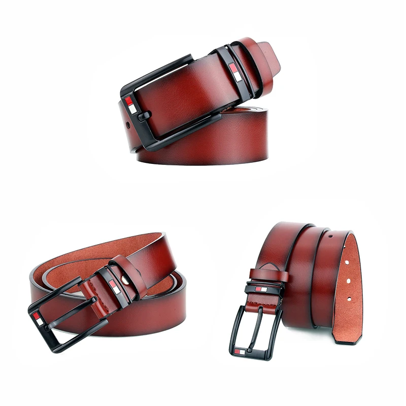 

Men's Leather Belt Microfiber Vintage Pin Buckle Waist Belt For Men Jeans High Quality Casual Male Belt 125cm hebillas cowboy