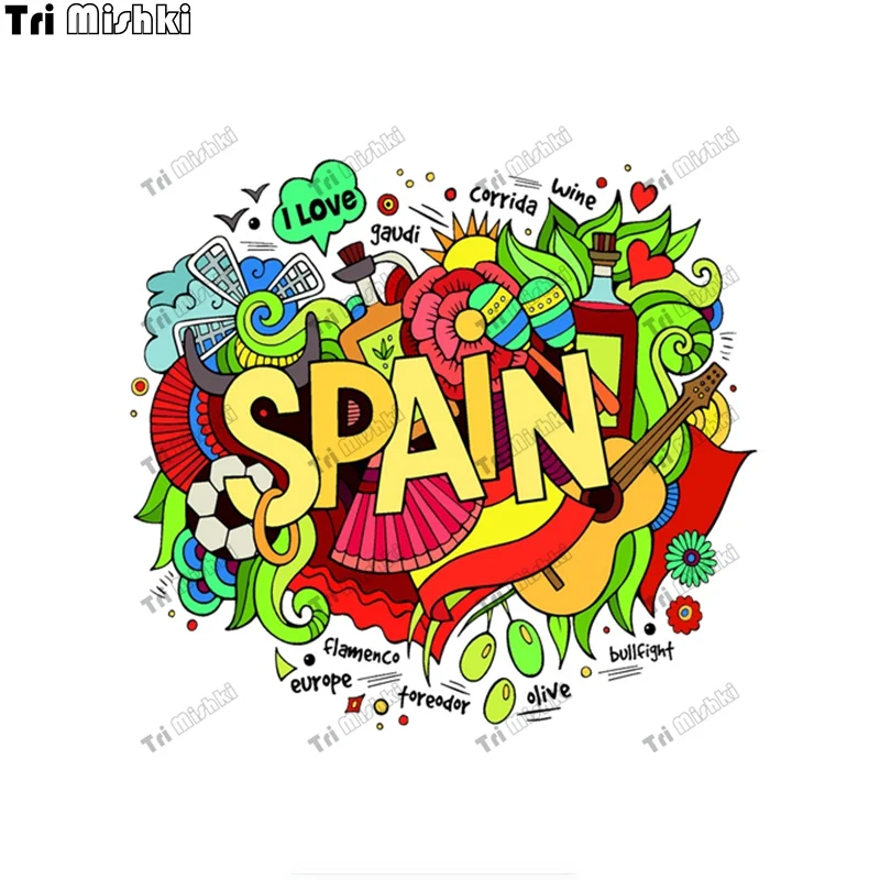 Три мишки WCS1067 Испания туристическая реклама наклейки аксессуары наклейка на