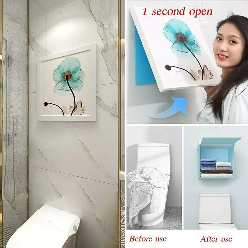 Ящик для хранения ванной комнаты Душ одежда шкаф складные полки настенные