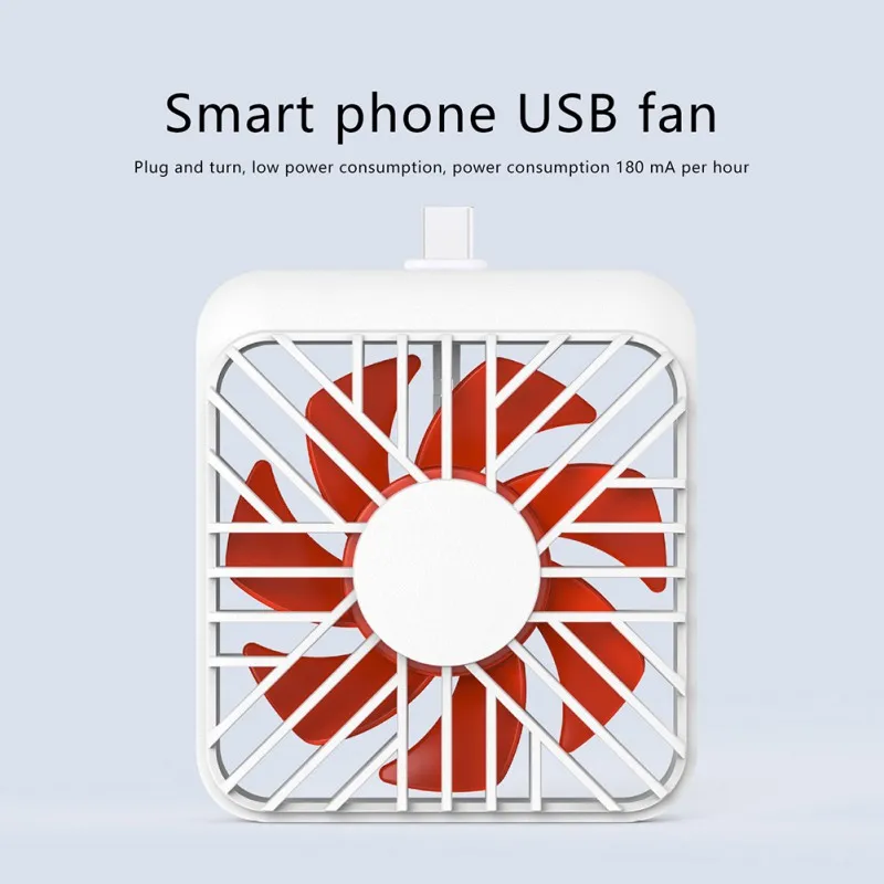 

Newest 2-In-1 Mobile Phone Fan Portable Smartphone Fan For Android Micro USB And Type-c Handheld Cooling Cell Phone Fan