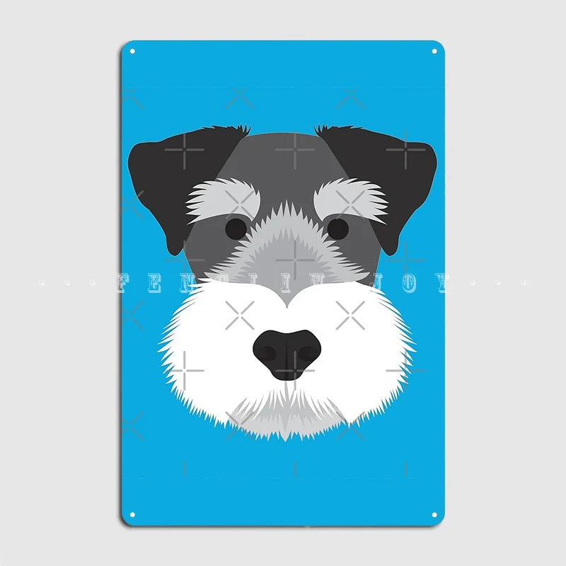 

Miniature Schnauzer Metal Sign Wall Mural Home Create Plaques Tin Sign Poster