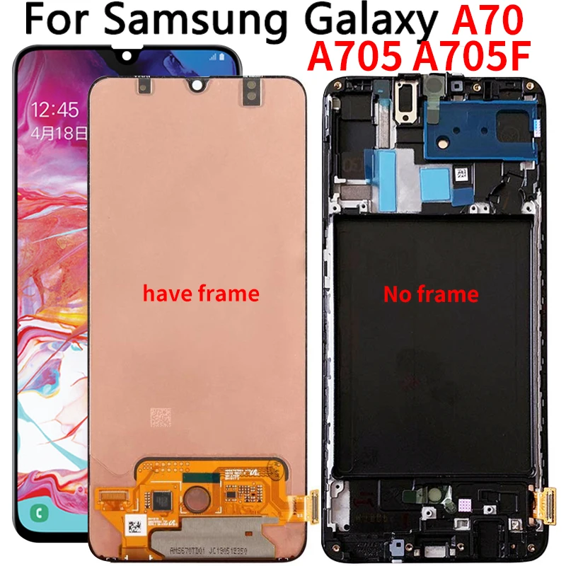 Оригинальный супер AMOLED для Samsung Galaxy A70 LCD A705 SM A705F ЖК дисплей сенсорный экран