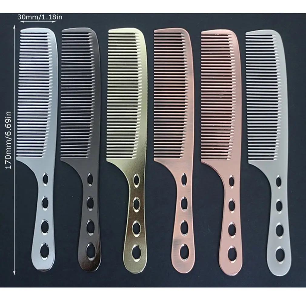 

Professional Durable Space Aluminum Hairdressing Cut Comb Anti Static Haircut Comb For Salon Barber Hair Styling Tool