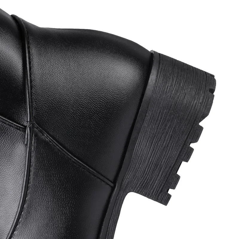 Высокие сапоги до бедра Сапоги колена выше Женские зимние с ремешком Большие