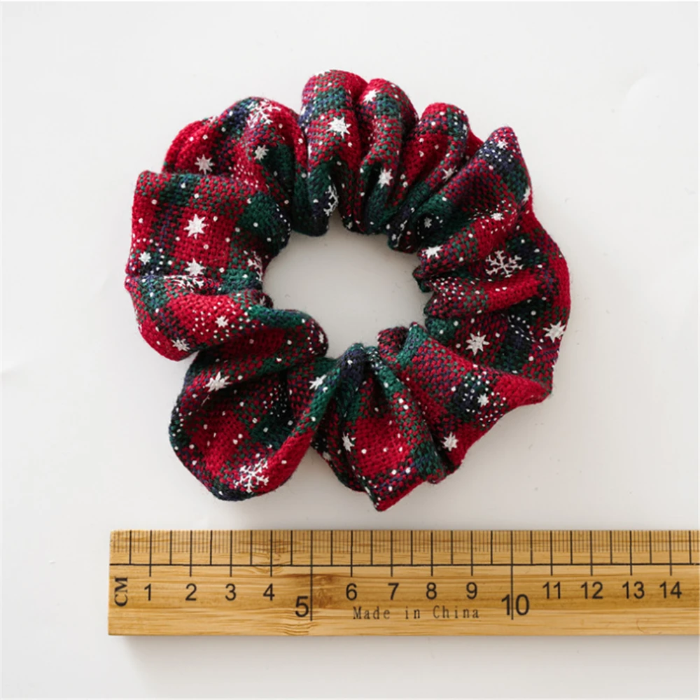 

New Fashion Christmas Colorful Hair Bands Girls Plaid Hair Rope Ties Hair Accessories For Women