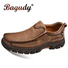 Уличные мужские туфли из 100% натуральной кожи, водонепроницаемая рабочая обувь, летние туфли типа мокасин из телячьей кожи, без застежки, повседневная обувь, 48