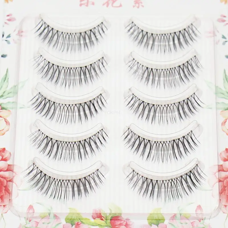 Yokpn свадебный макияж натуральные накладные ресницы ручная заточка искусственные