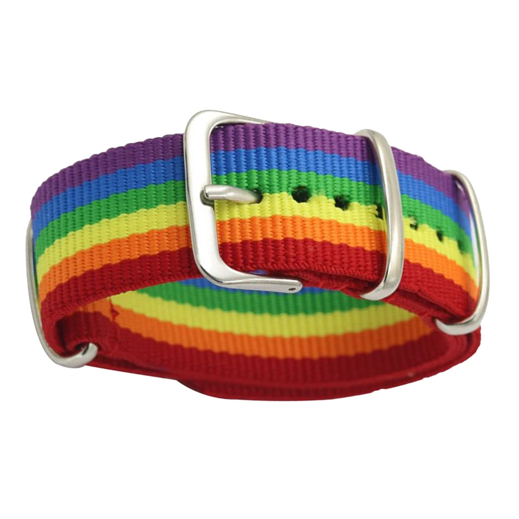 

Радужный сверхпрочный нейлоновый ремешок для часов унисекс, сменный ремешок