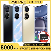 original p50 pro 5g 16g1tb smartphone 8000mah 64mp camera unlocked 7 3 inch mobile phones mt6893 android11 celulares cellphones