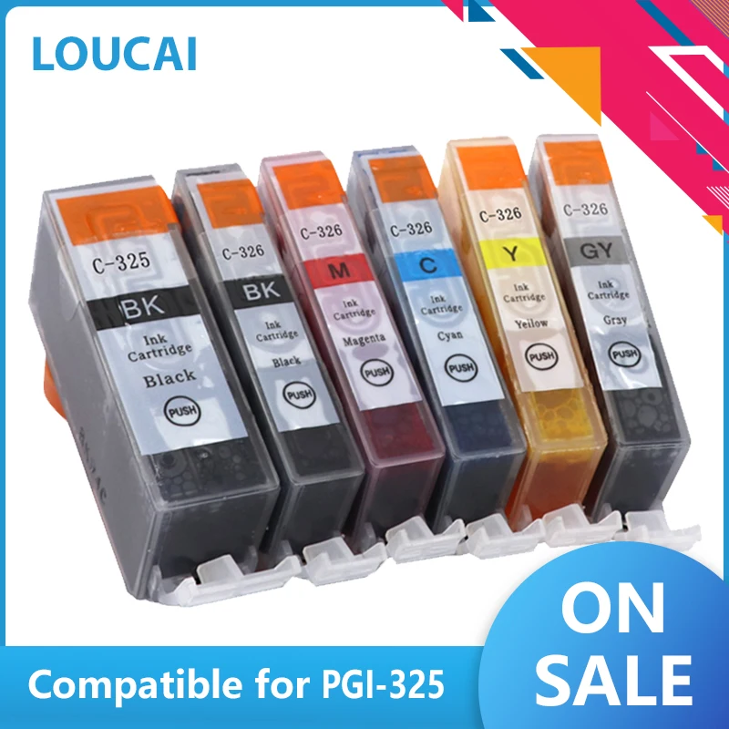 

Совместимые картриджи для струйных принтеров CANON BCI-325 326 PGBK BCI-326BK BCI326C BCI326M BCI326Y BCI326GY
