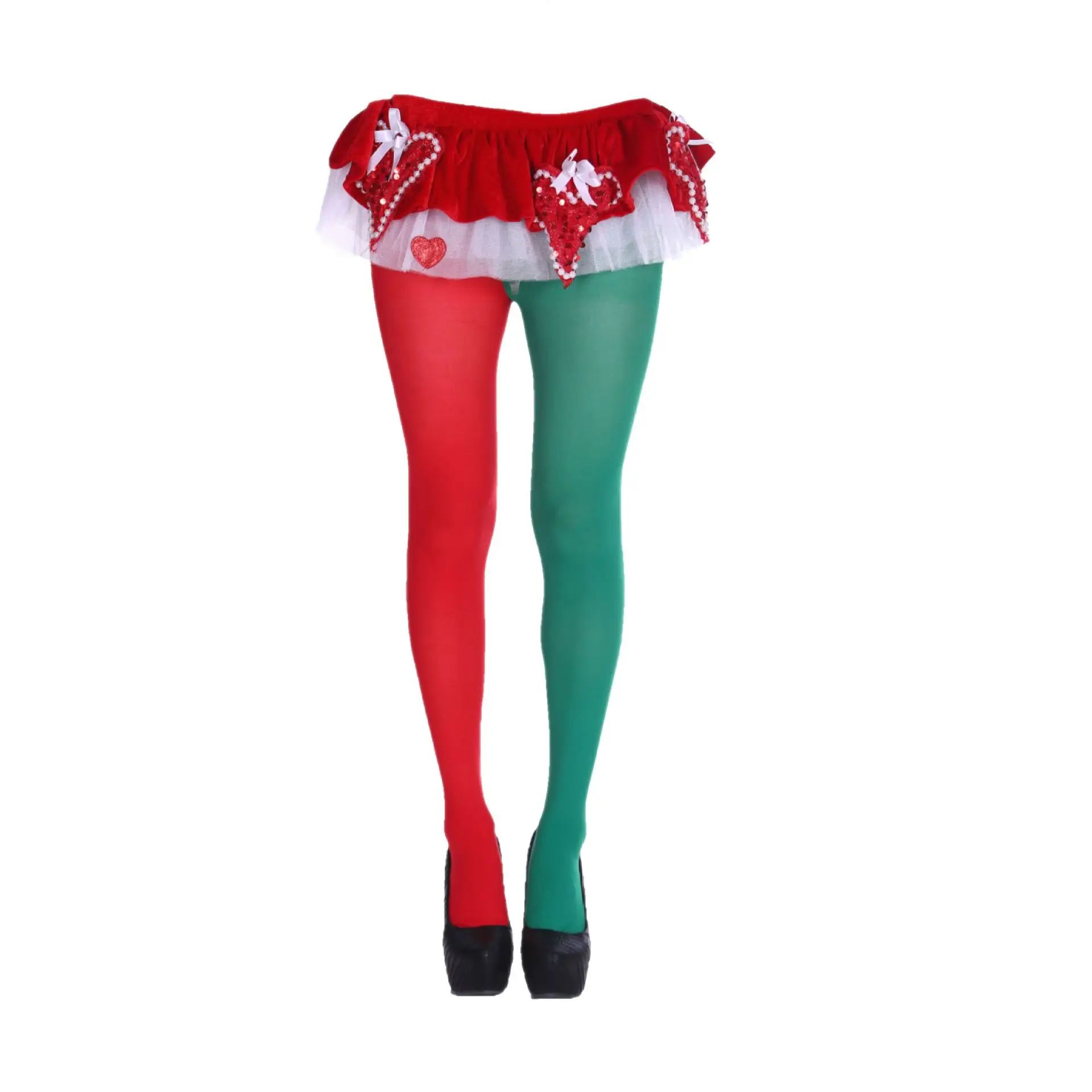 Black White Blue Red Long Stripe Leggings Cartoon Tights Women Girl Cosplay Halloween Christmas Gift Tight Pants images - 6