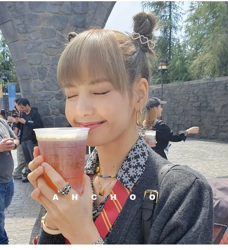 Blackpink lisa Ювелирные серьги золотистого цвета овальные Висячие подарки круглые серьги для женщин