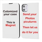 Чехол-бумажник с УФ-печатью для iPhone 13 12 mini 11 Pro Max X XR XS 6 7 8 Plus