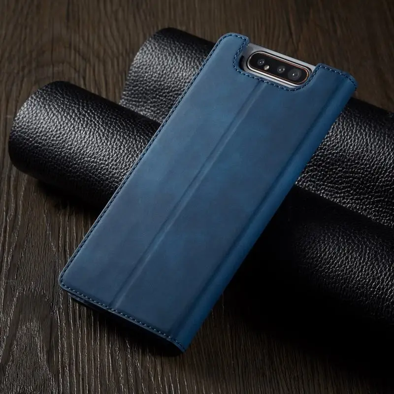 Магнитные Флип-Чехлы для samsung Galaxy A80 чехол простой, матовый роскошный кожаный кошелек телефон Сумки для samsung Galaxy A 80 Coque