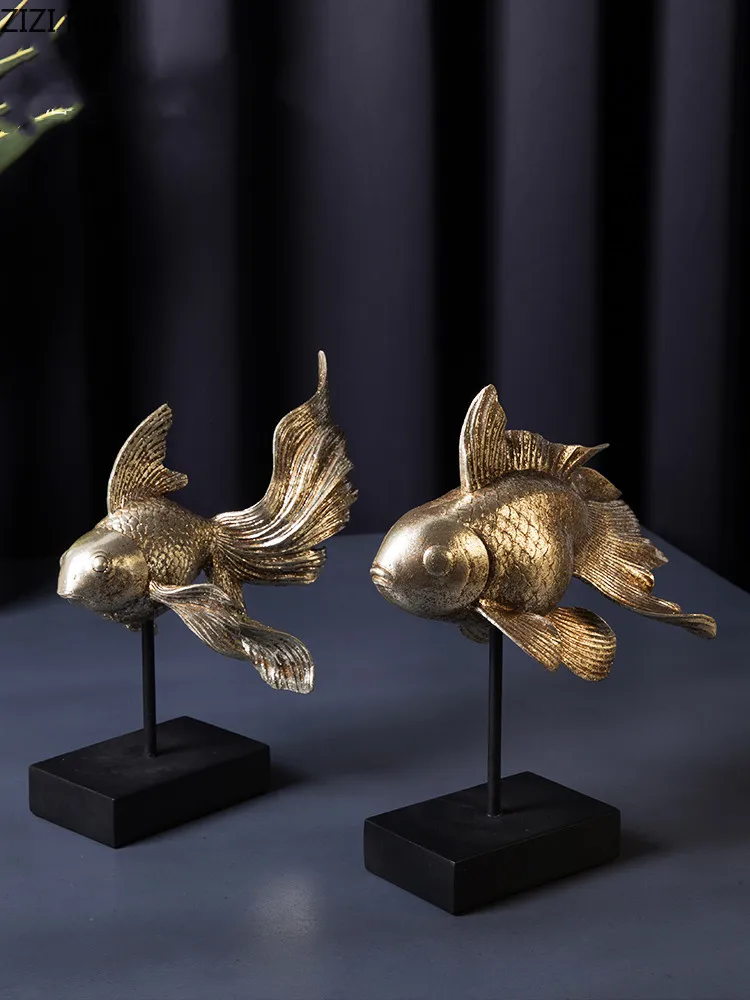 Креативные скандинавские золотые металлические рыбные промыслы декоративные