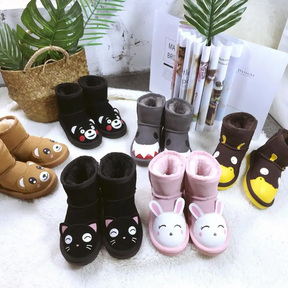 Детские зимние ботинки обувь для мальчиков и девочек водонепроницаемые