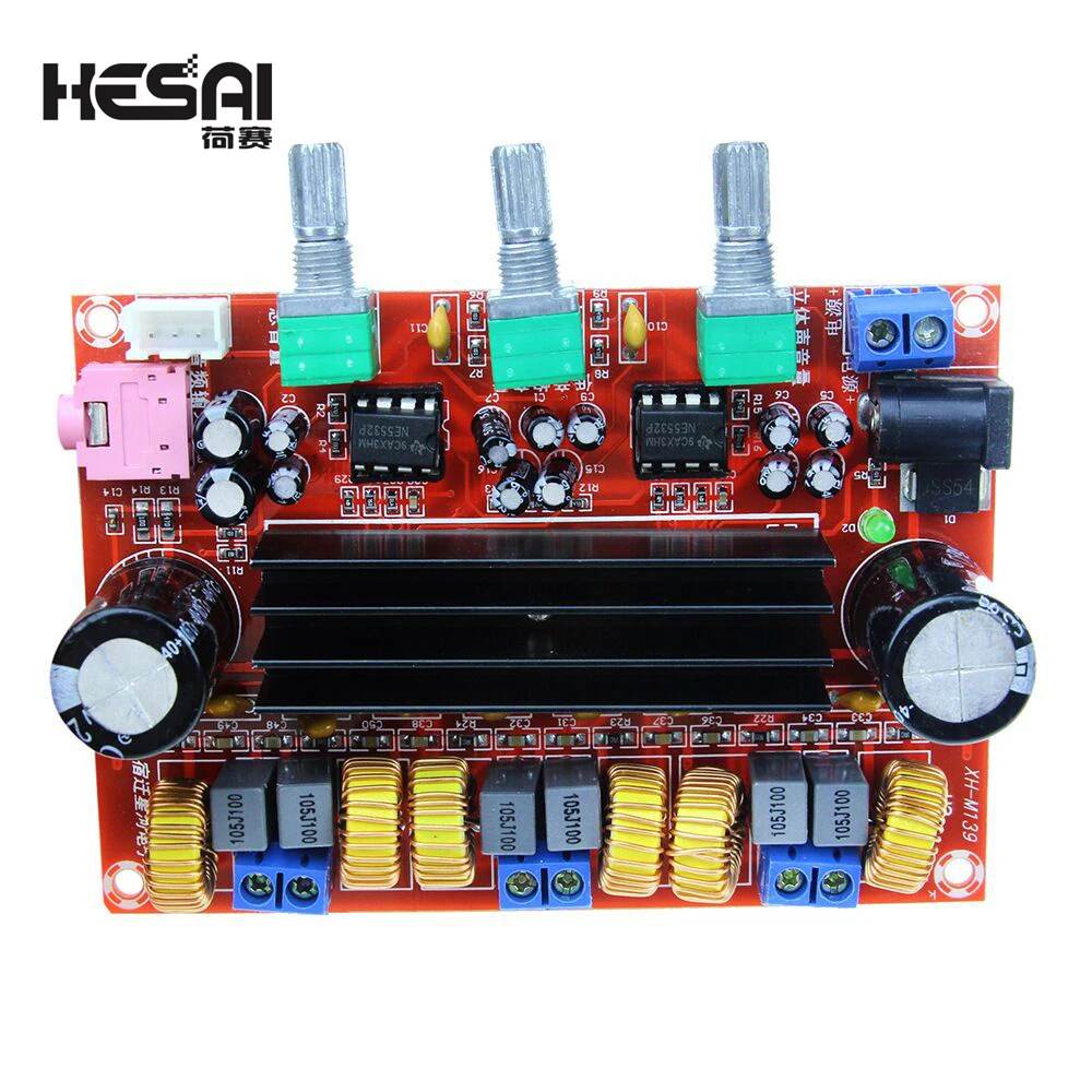 TPA3116D2 50Wx2+ 100 Вт 2,1 звуковой канал Цифровой усилитель 12-24 В DC XH-M139 DIY макетная плата