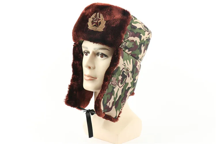 WZCX, советские военные значки, пилот, охотник, шапка, сохраняющая тепло, защита от холода, утолщенная ушанка, ушанка, снежные шапки
