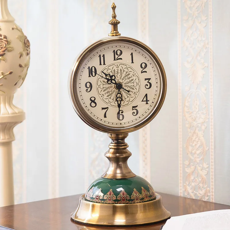 Настольные часы в скандинавском стиле винтажные металлические тихие креативные