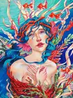 Набор для алмазной живописи 5D сделай сам, мультяшная девушка с драконом, полноразмерные круглые картины с AB Drill, домашний декор, вышивка, художественные изделия, подарок