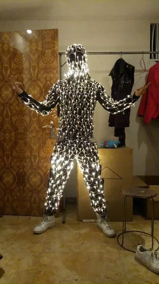 Светильник для всего тела светящийся белого светильник Хэллоуина танцев диджеев