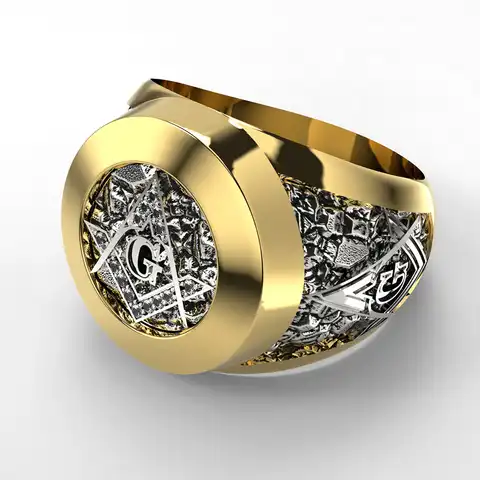 Масонское кольцо BUDROVKY, из нержавеющей стали 316L, инкрустированное стразы, масонский символ G, Тамплиер, масонские кольца, ювелирные изделия