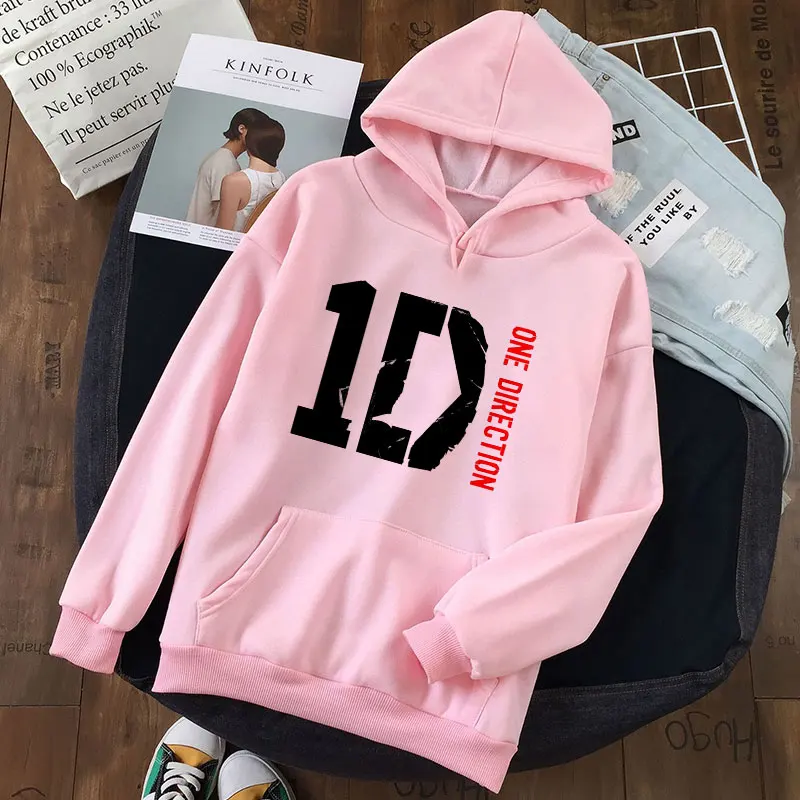 

Зимняя Новинка, свитшот с капюшоном в одном направлении Merch, пуловер большого размера d, розовые топы, уличная одежда, с длинным рукавом и кап...