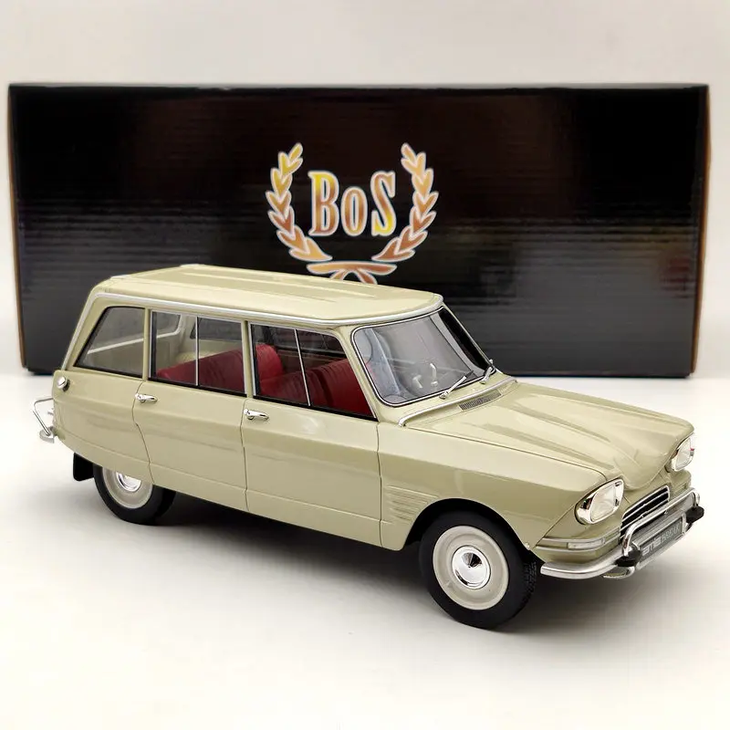 С цветочным принтом BOS 1/18 для Citroen Ami 6 Break 1967 бежевый BOS389 Ограниченная серия