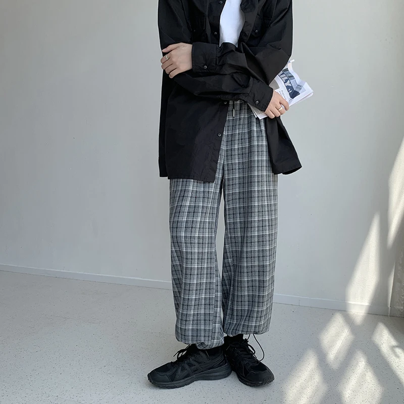 Разборные 2020 клетчатые брюки женские уличные свободные Дамские Брюки