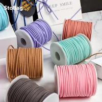 stobag 3mm 90m velvet leather cord handmade birthday party wedding gift box packaging wrapping rope string color jewelry making