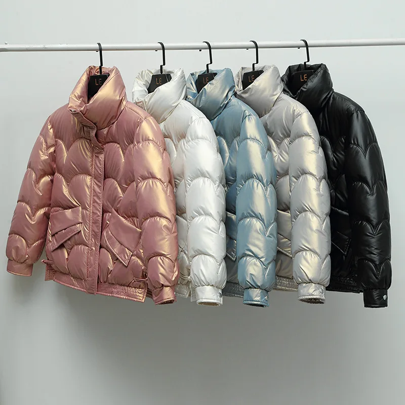 

ZQLZ зимнее пальто для женщин 2021 хлопок теплый свободный розовый повседневное пальто весна осень короткая парка Mujer Толстая куртка женская