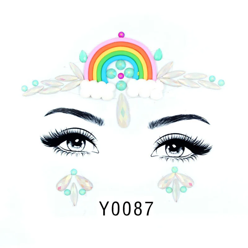 DIY акриловая наклейка на грудь для бровей защита окружающей среды Кристальный