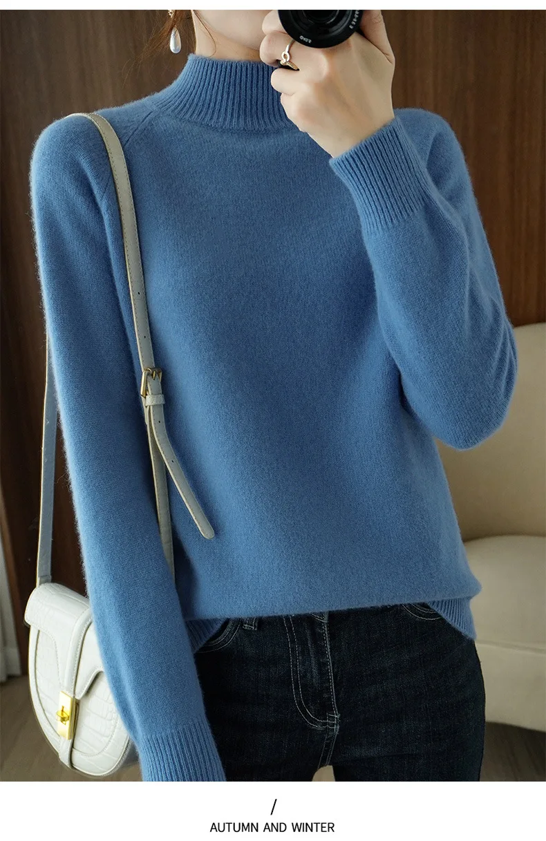 

Winter knitting fashion trend long-sleeved women's pullover sweater