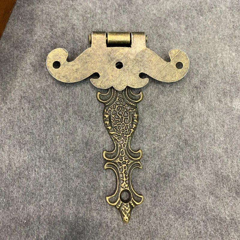 2pcs Cabinet Door Butt Hinges Vintage Brass Plated Large Hinge Big Decorative Jewelry Wooden Box Furniture Fittings 113*69mm |