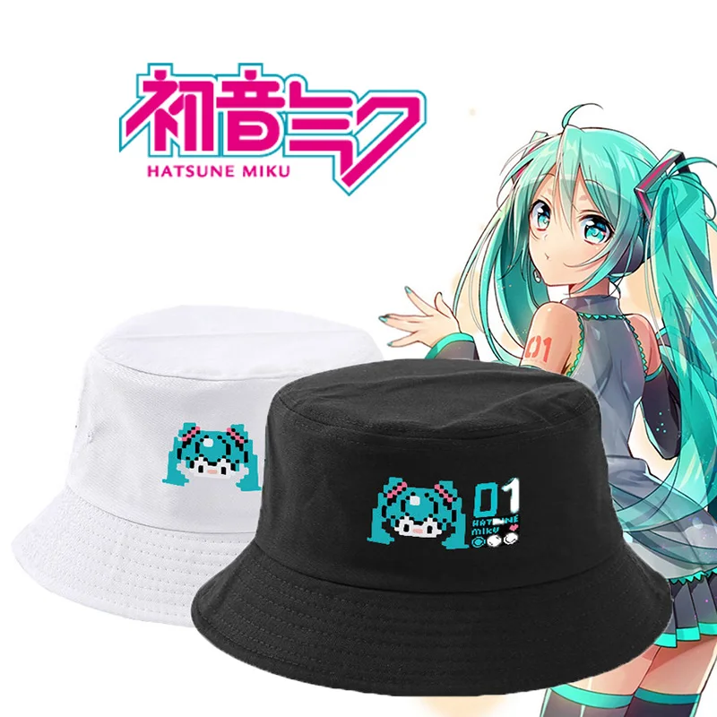 Панама в стиле Аниме Хацунэ Мику головной убор для косплея Вокалоида хлопковая