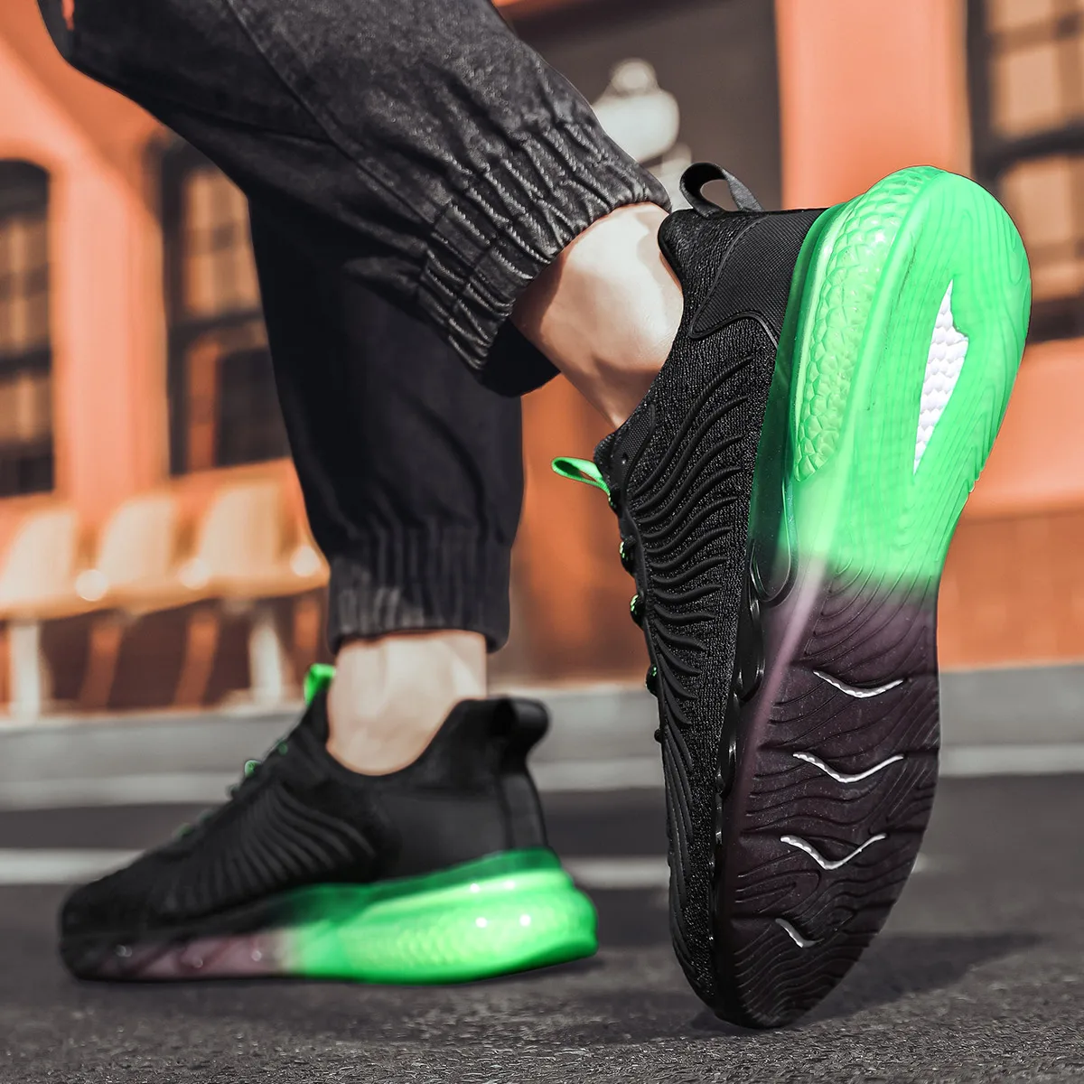 

2021 hot sale fashion four seasons hit color popcorn bottom sports trend running shoes ladies shoes