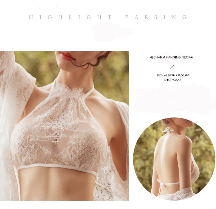 Летняя женская пижама, Ropa Transparente Para Mujer, белая сексуальная пижама с круглым вырезом, Ropa De Dormir De Encaje Para Mujer Pijama Feminino