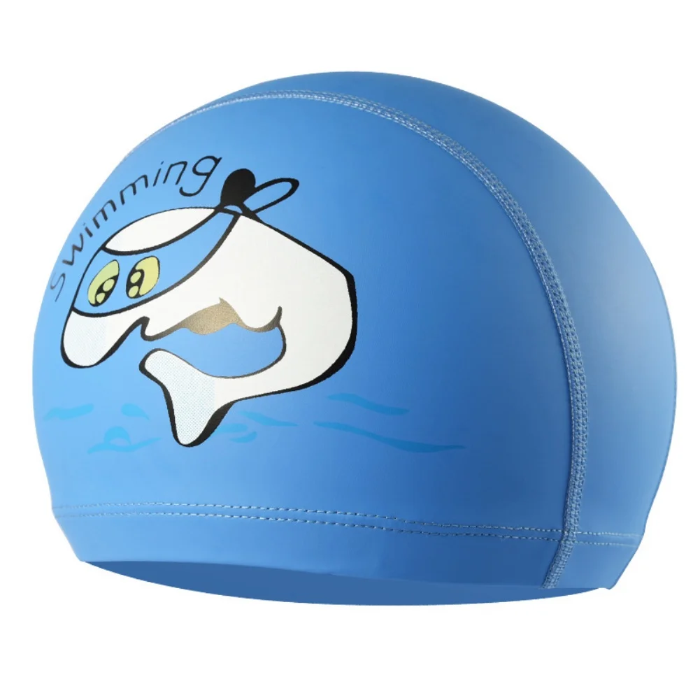 

Водонепроницаемая детская шапочка для плавания с мультяшным дельфином, детская шапочка для защиты ушей, шапочка для дайвинга