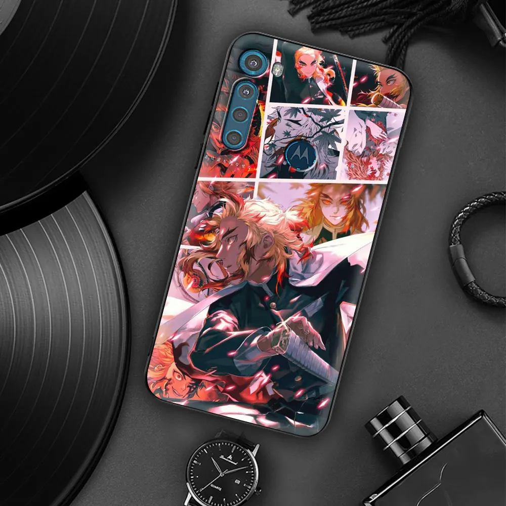 

Luxury Phone Cover for Motorola G8 G9 G Power E6S Edge G10 G30 G9 One Fusion Plus Play 5G Silicone Case Anime Demon Slayer