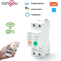 single phase wifi smart energy meter kwh metering monitoring circuit breaker timer relay with leakage protection 63a
