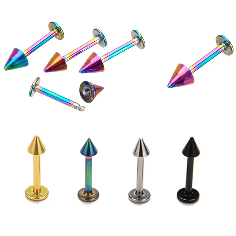

1Piece Colorful Stainless Steel Tongue Piercing Industrial Barbell Earrings Tongue Rings Helix Piercing Body Jewelry