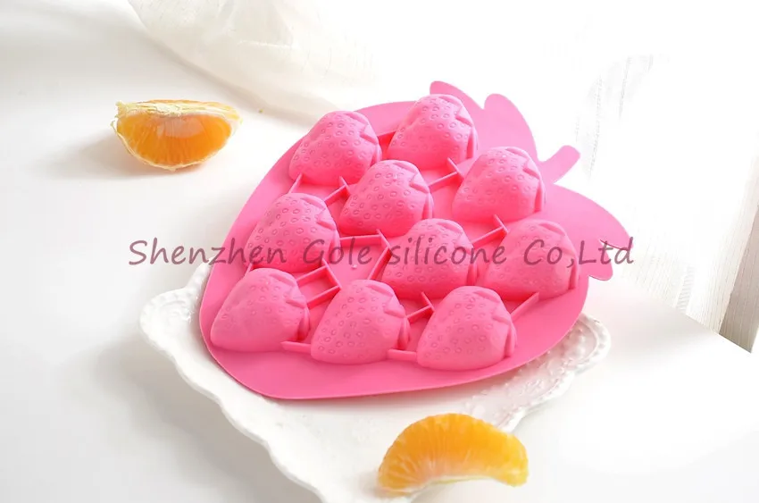 100 шт./лот вечерние формочки для напитков ледяной поднос в форме клубники кубик