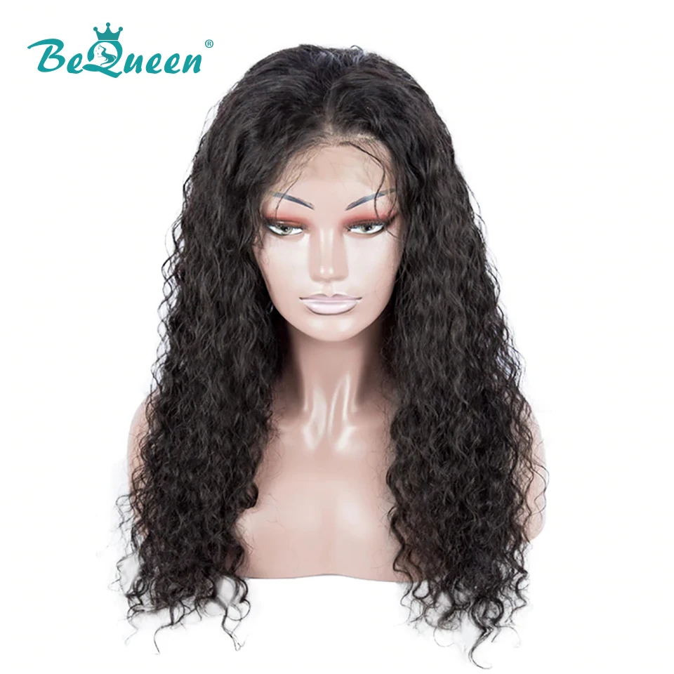Парик BeQueen из натуральных волос на сетке спереди перуанские волнистые накладные