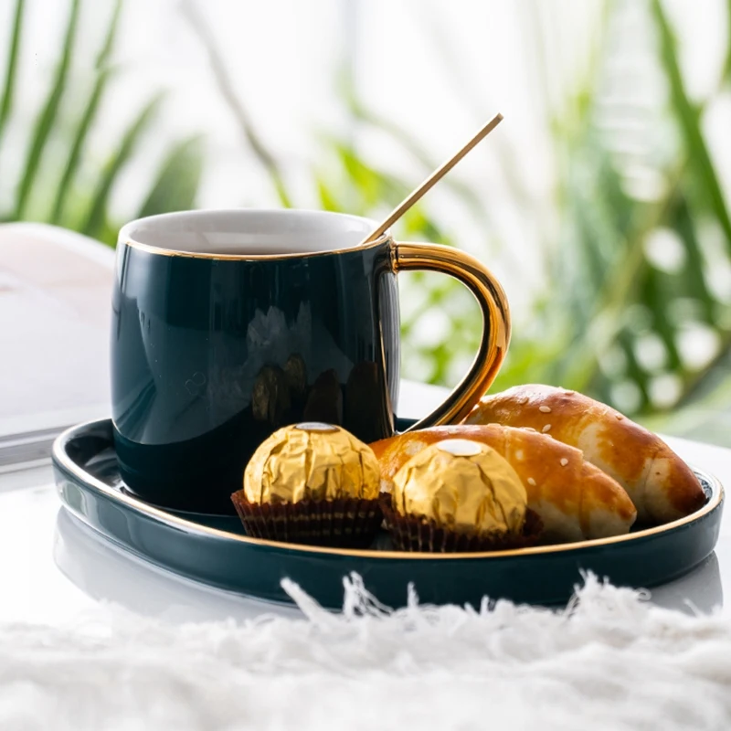 Лучший японский стиль роскошная керамическая чашка с тарелкой креативная