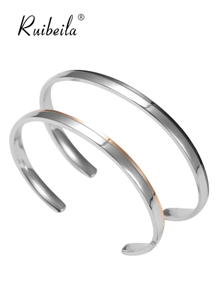 Настоящий 999 Серебряный Простой браслет для пар мужчин и женщин Модный черный