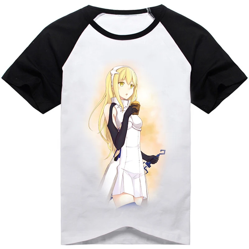 Аниме неправильно собирать девочек в подземелье? Летняя футболка Hestia Freyja для